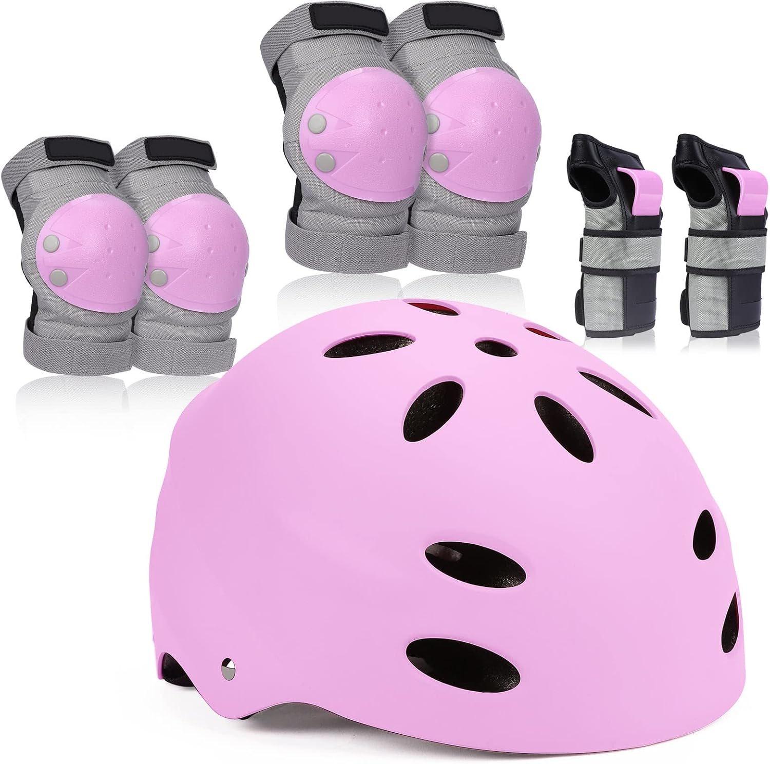 Casco Patinete Kit De Protección Para Niños Casco, Rodilleras Y