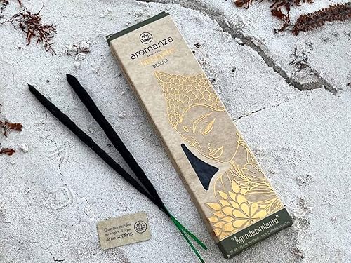 Miniatura 3 de Aromanza Incienso tibetano premium. (Delicioso benjuí - Armonía casera) terapéutico y orgánico. Hecho a mano. 8 unidades.