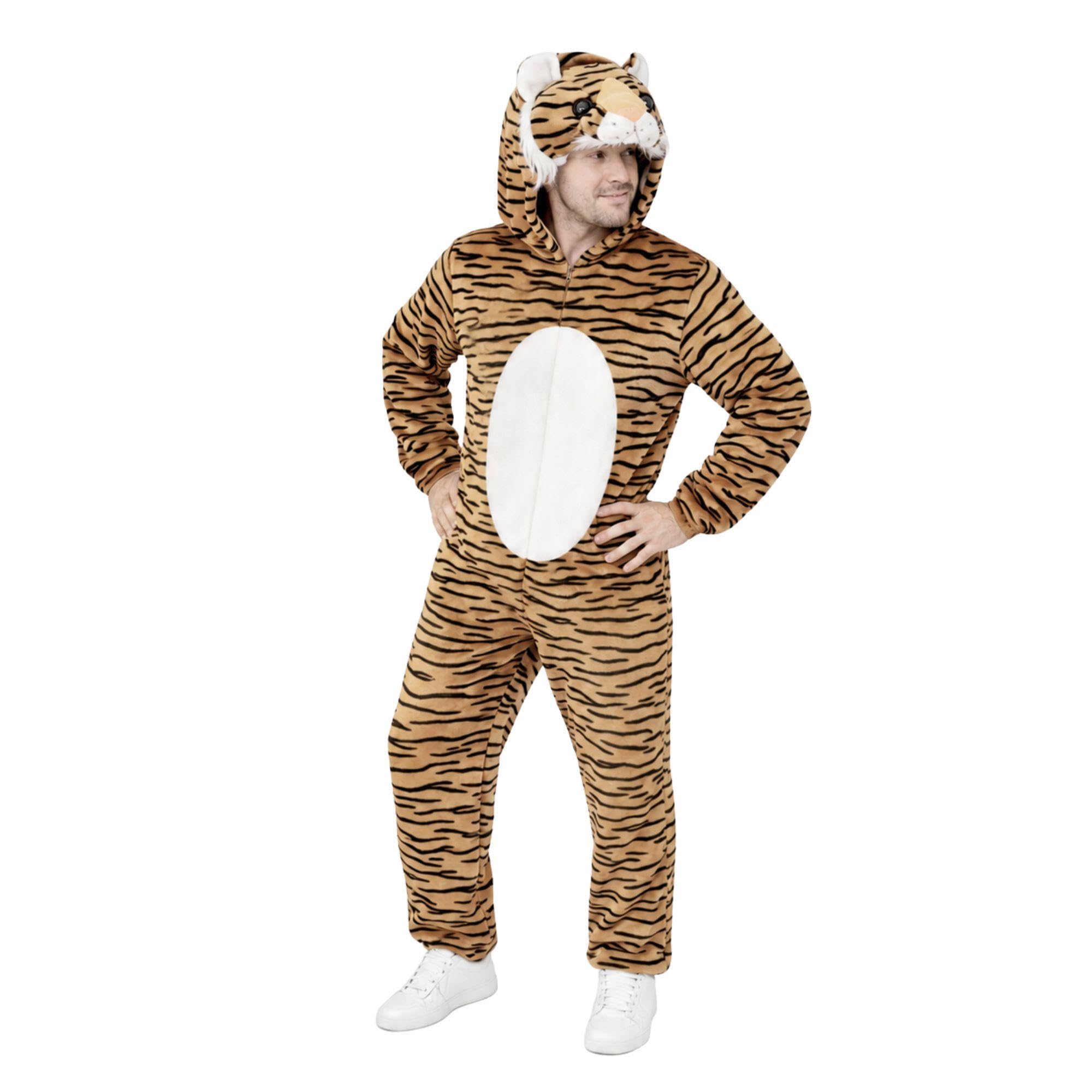 Ikumaal Tiger-Kostüm, F14 XL, für Erwachsen-e Männer Frau-en, Wild-Katze Kostüm-e Fasching Karneval Fasnacht Faschingskostüm-e Karnevalskostüm-e