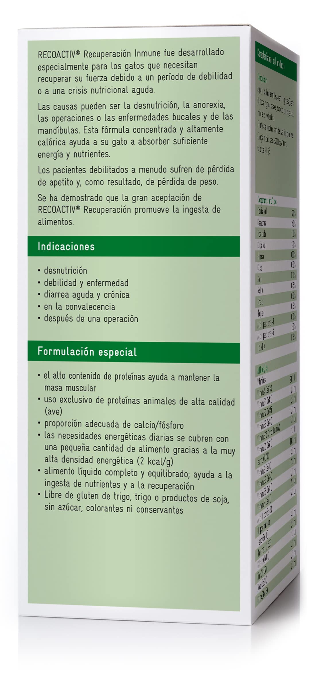 RECOACTIV Recovery Inmune para Gatos, 1 x 280 ml, alimento dietético Completo de Alto Contenido calórico para la desnutrición y la convalecencia y para el Aumento de Peso