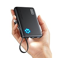 INIU 45W Power Bank, 10000mAh PowerBank con USB C Cavo Integrato