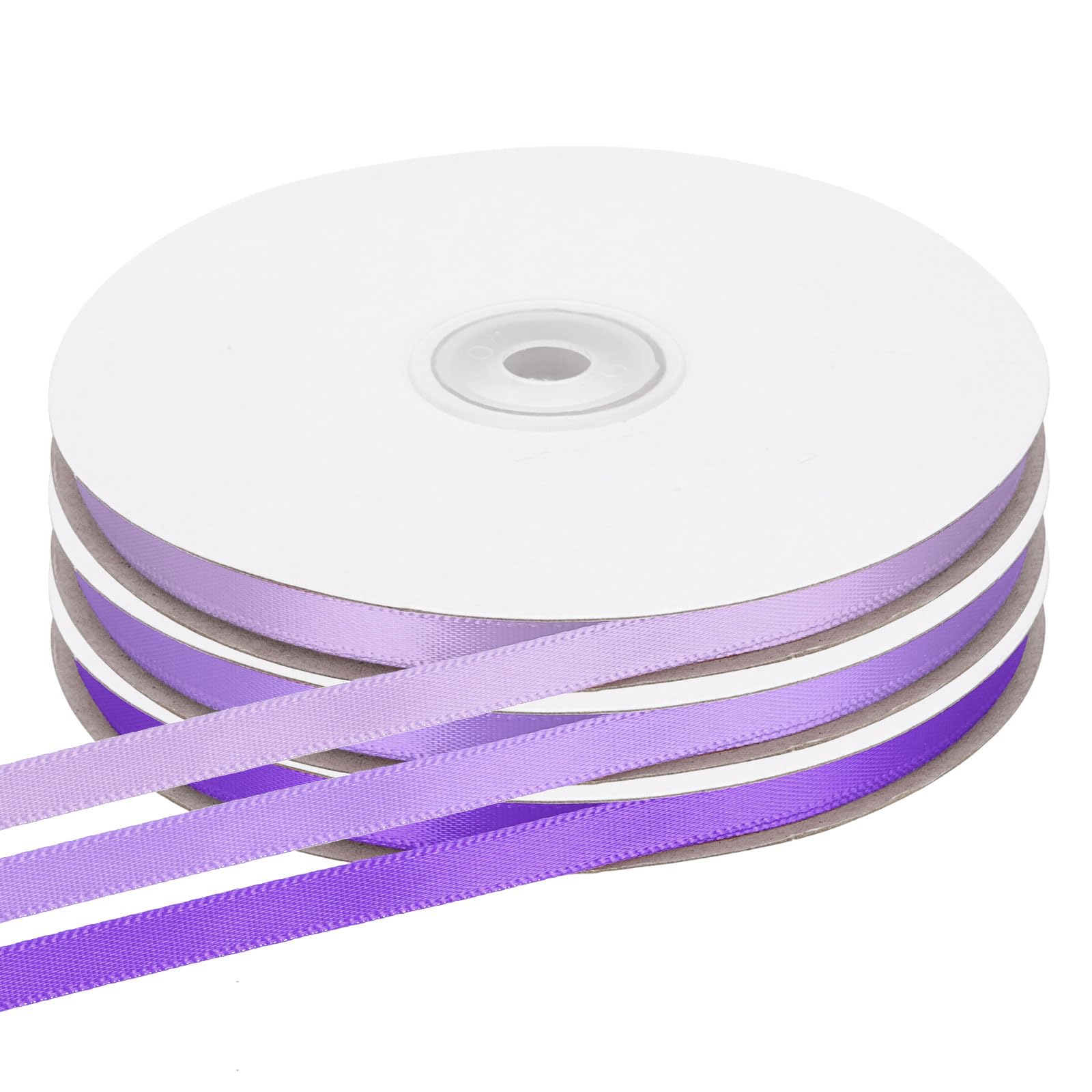 Cinta para regalos de satén morada de 1/4 pulgada para lazo de auto y costura