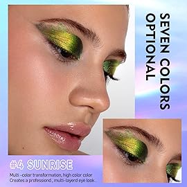 MAKI YIKA Liquid Eyeshadow Chameleon Metallic Eyeshadow Color Shifting Highly Pigmented Long Lasting With No Creasing Multichrome Eye Topper Glitters (4 Sunrise)