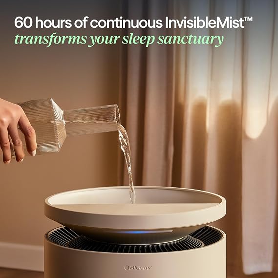Blueair 2-in-1 Pro Air Purifier & Humidifier for Large Rooms, HEPASilentTM Removes 99.97% Allergens, Dust, Smoke, Up to 1,875 sq ft, Smart App, Skin-Hydration Mode, 360 InvisibleMistTM