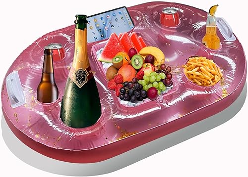 Soporte inflable flotante para bebidas para fiesta en la piscina, accesorios para tazas, decoración de natación, regalos de fiesta en la playa para
