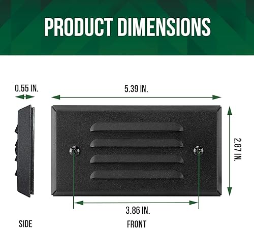 Miniatura 4 de GKOLED 12 V 3 W montaje en superficie de bajo voltaje LED luz de paso con placa frontal horizontal para escaleras, barcos, caminos, escaleras,