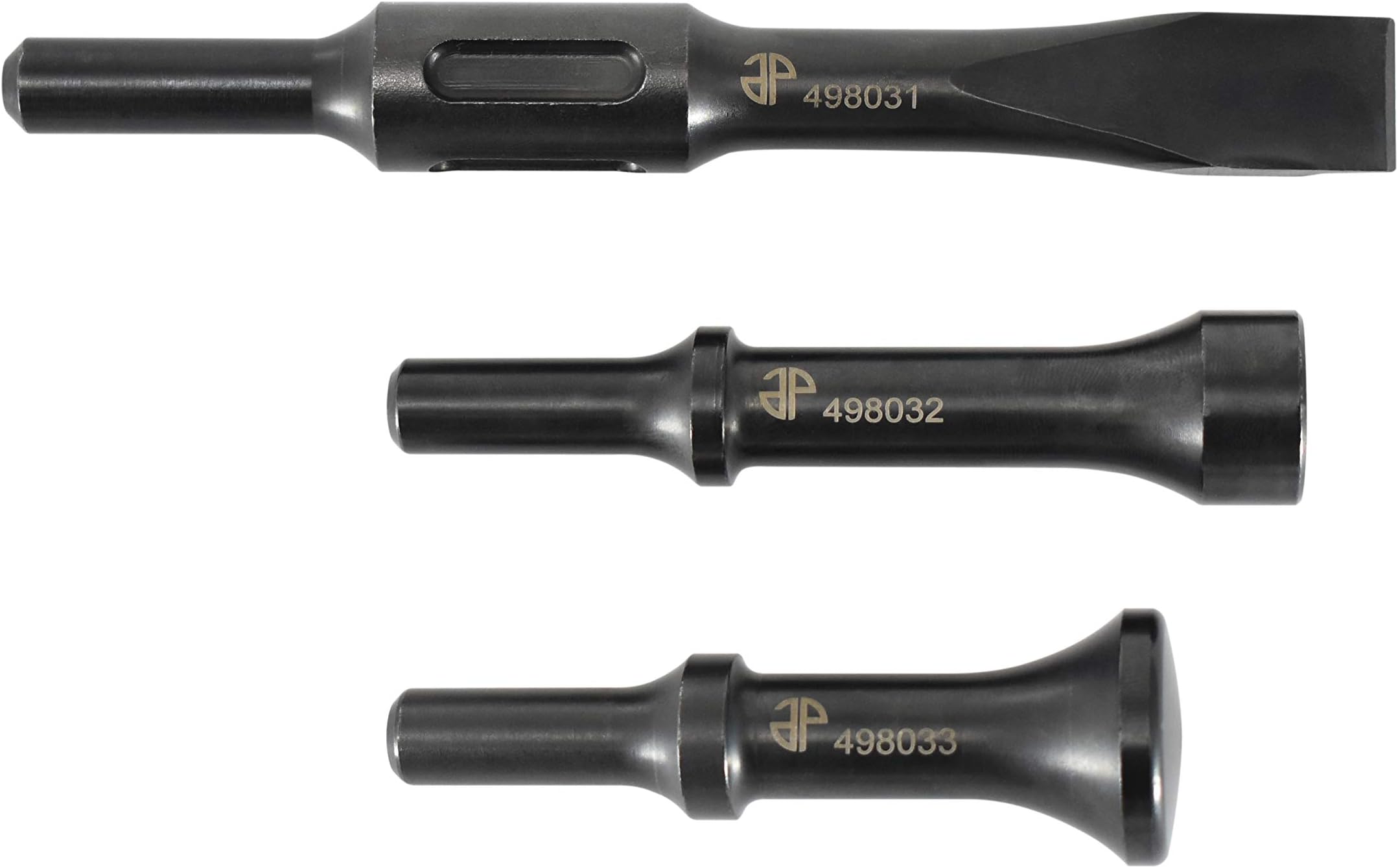 Astro Pneumatic Tool 49803 3-Piece Chisel & Hammer Bit Set .498 Shank Black