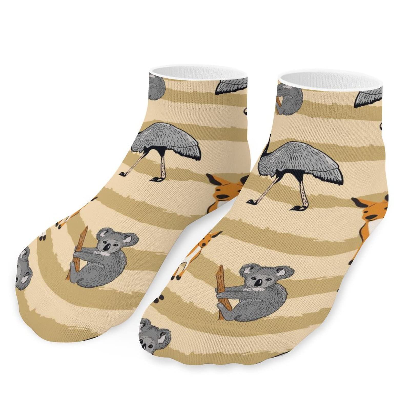 FWJZDSP Cartoon Australia Animals Ankle Socks Short for Men Women Low Cut No Show