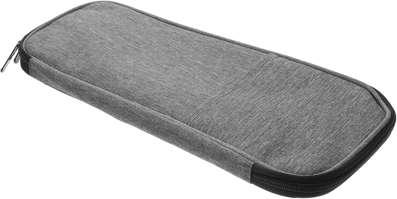 Housoutil Portable Crochet Hook Organizer Bag Sturdy Oxford Cloth Craft Storage Case Zipper for Knitting Supplies and Accessories for Travel and Home Use