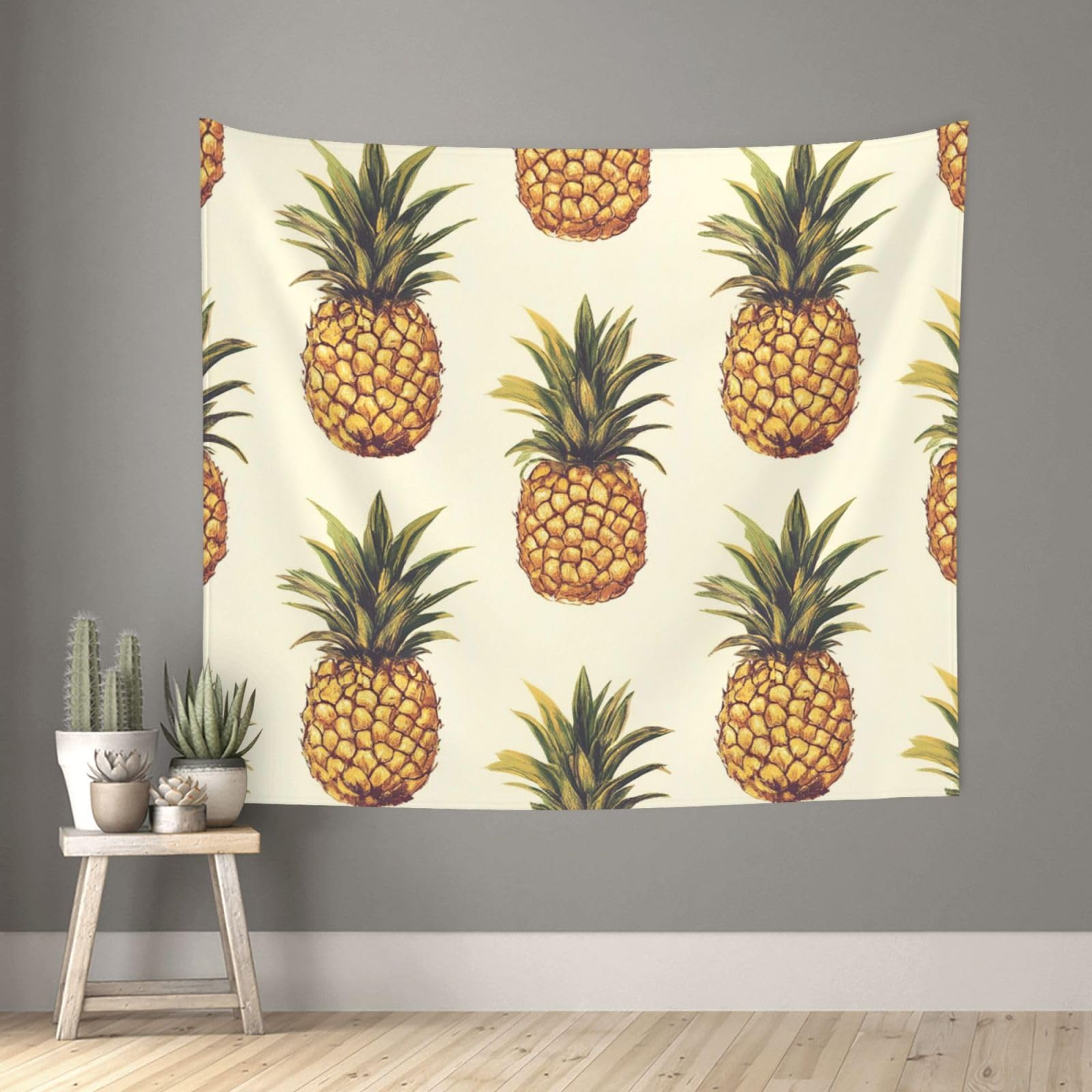 XOPEKVLAWM Tapestry Wall Hanging for Bedroom Aesthetic Wall Mural Tapestries 152x130 cm Art Backdrop Pineapple Tapestries Landscape Poster Tapestry for Living Room Dorm Office Home Decor