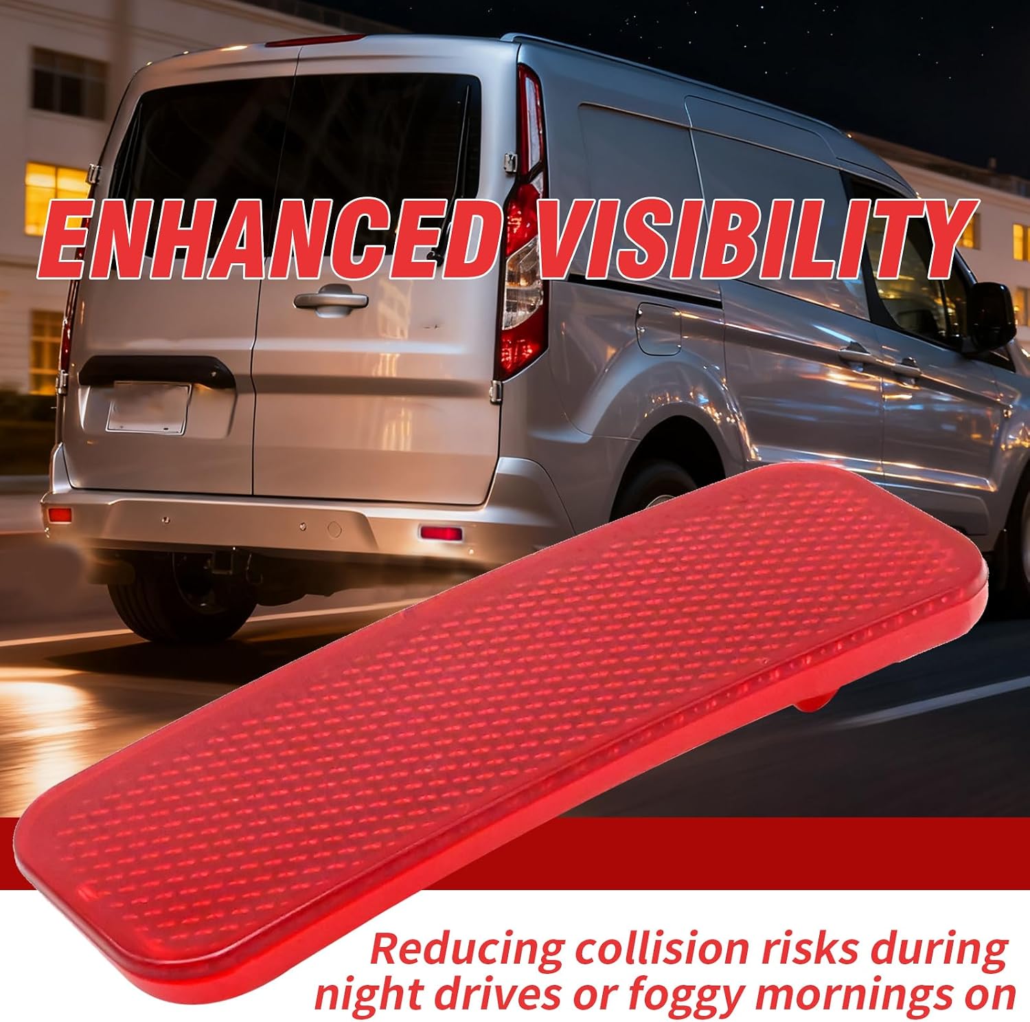 1778456 Rear Bumper Reflector Light Assembly, Replacement for Ford Transit 2014-2023 Connect Rear Bumper Reflectors, Replaces BK21-515C0-AA