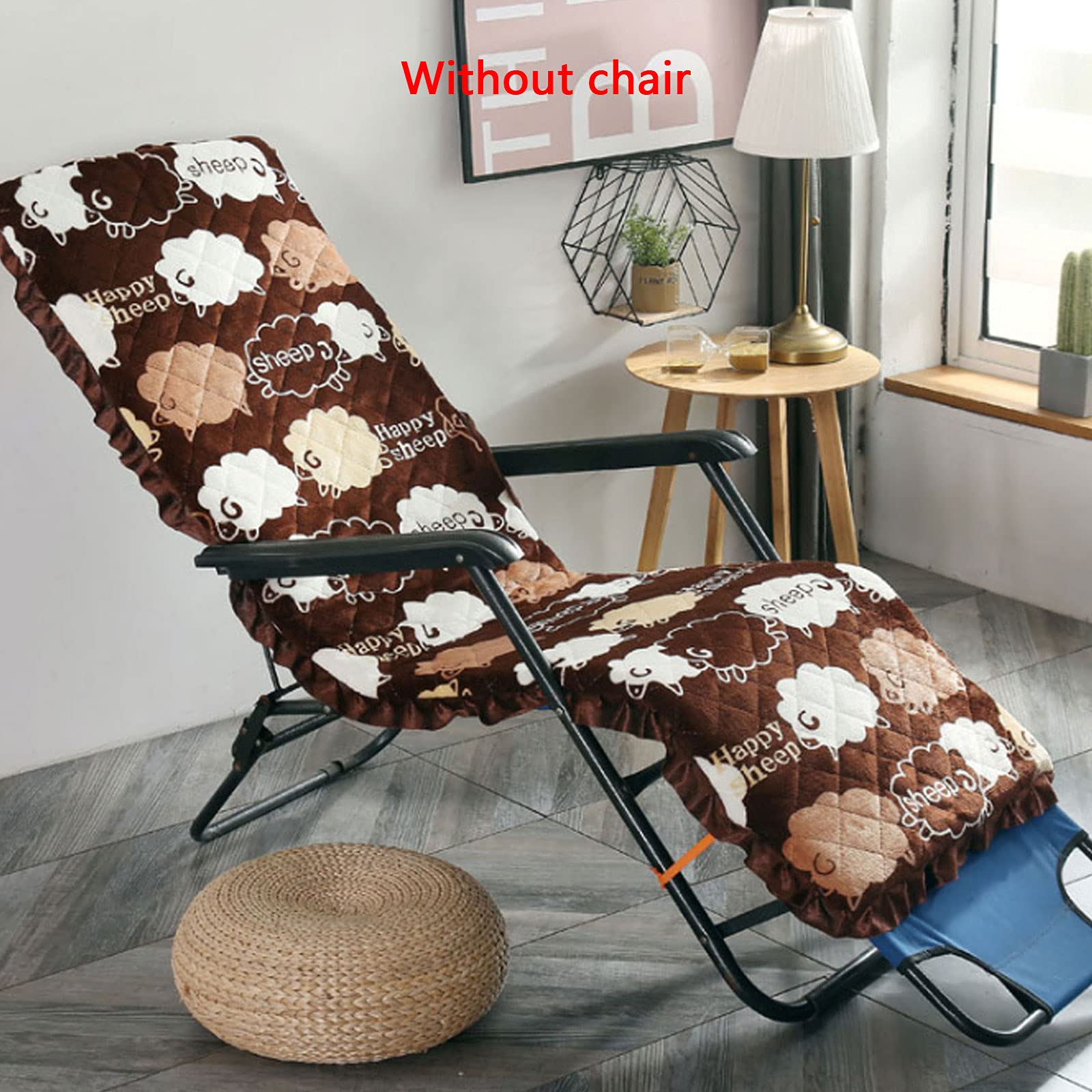 Cuscino Imbottito per Sdraio, Cuscini Lettini Prendisole per Sedia a Sdraio Relax,Cuscino per Sdraio Lettino Universale Cuscino Imbottito per Chaise Longue e Sedie da Giardino,Veranda,#7,52x170cm