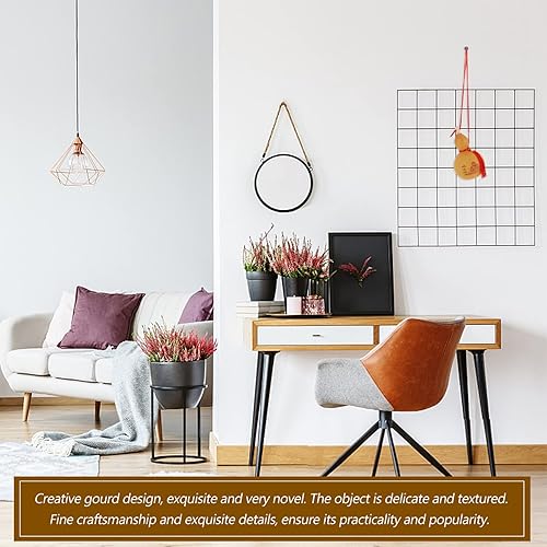 Miniatura 8 de VOSAREA 2pcs calabaza colgante Wu estatua suerte dinero gusano suerte Feng Shui chino Fengshui calabaza estatua borla llavero Feng Shui calabaza