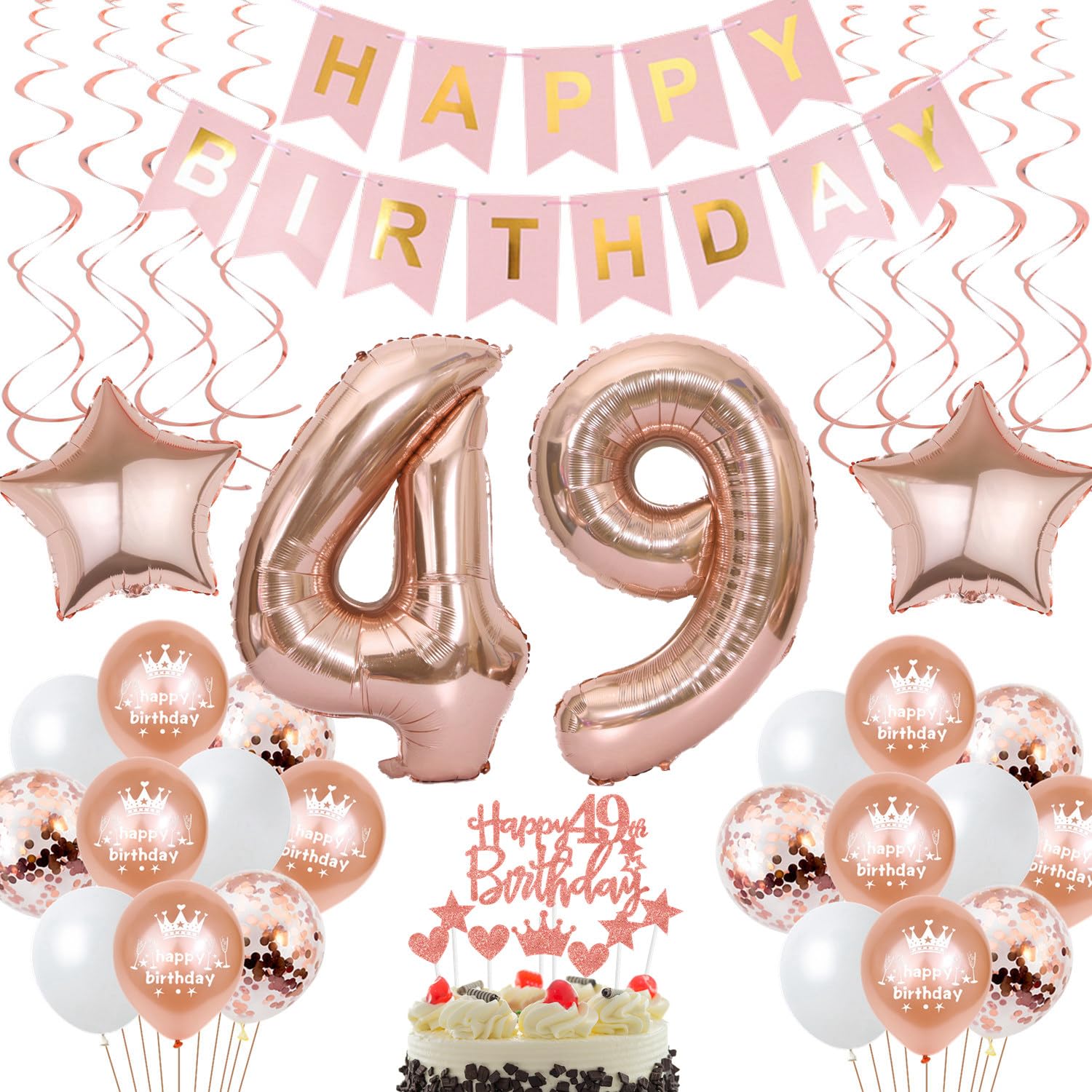 49 Anni Biglietto Di Auguri Di Compleanno 49 Compleanno Celebrazione Sfondo Colorato Vettore Libero 35328673
