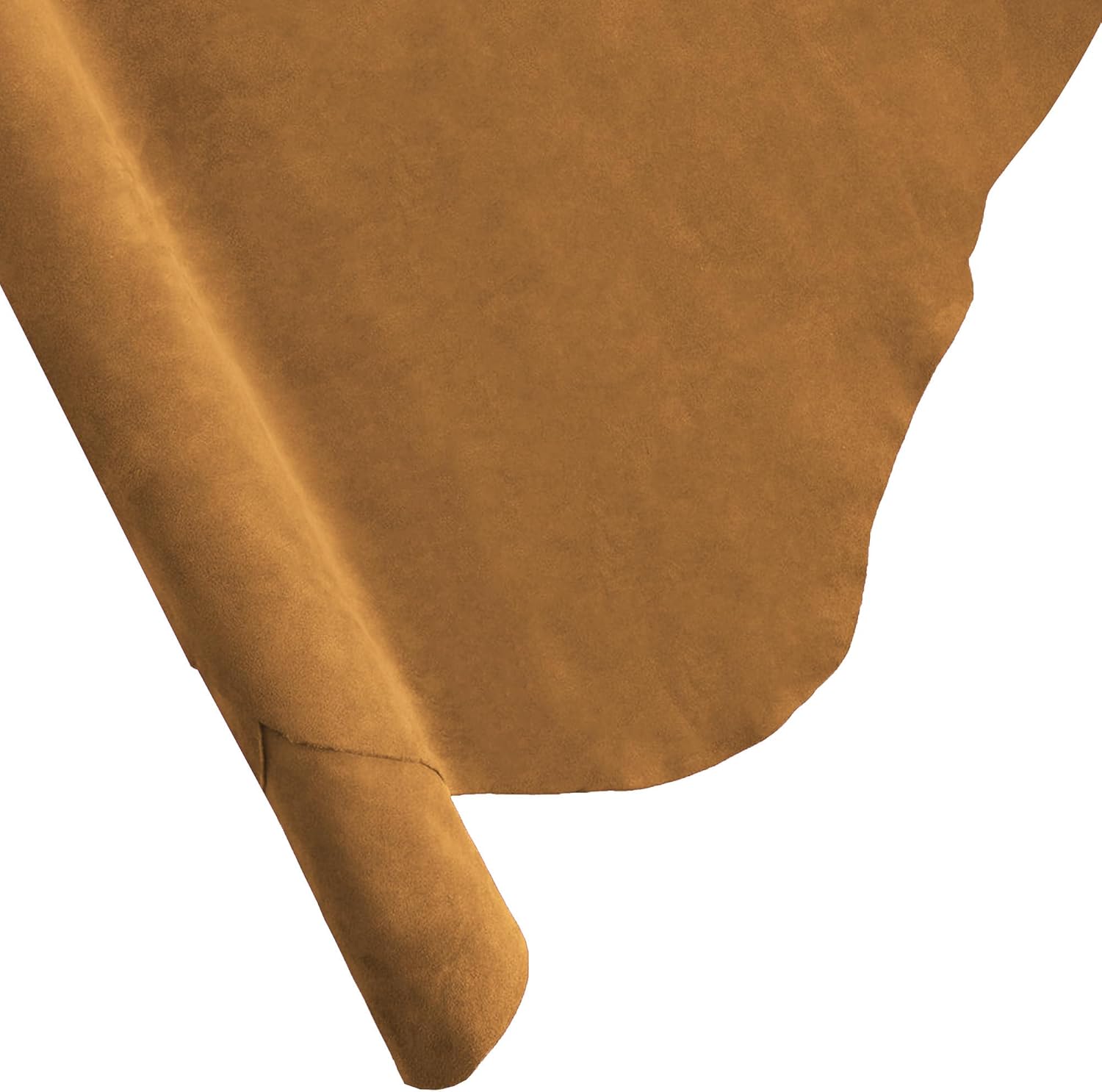 ELW Premium Suede Cowhide 2-4 oz (1-1.6mm) - Soft Full Grain Pre-Cut Side Leather - (4-6 SQ FT,Buckskin) - USA Made Silky Buffed Suede Fabric Leather for Car Upholstery, Crafts, Garments, Furniture