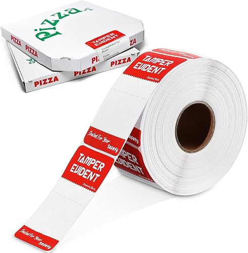 1000 Pcs 2" x 4" Tamper Evident Stickers Thermal Printer Sticker Paper Tamper Proof Stickers for Drivers Safety Seal Writable Delivery Label (Red)
