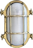 Vista 3 de Shiplights Jaula ovalada pequeña de latón macizo/Tortuga Light (uso interior/latón sin lacar)