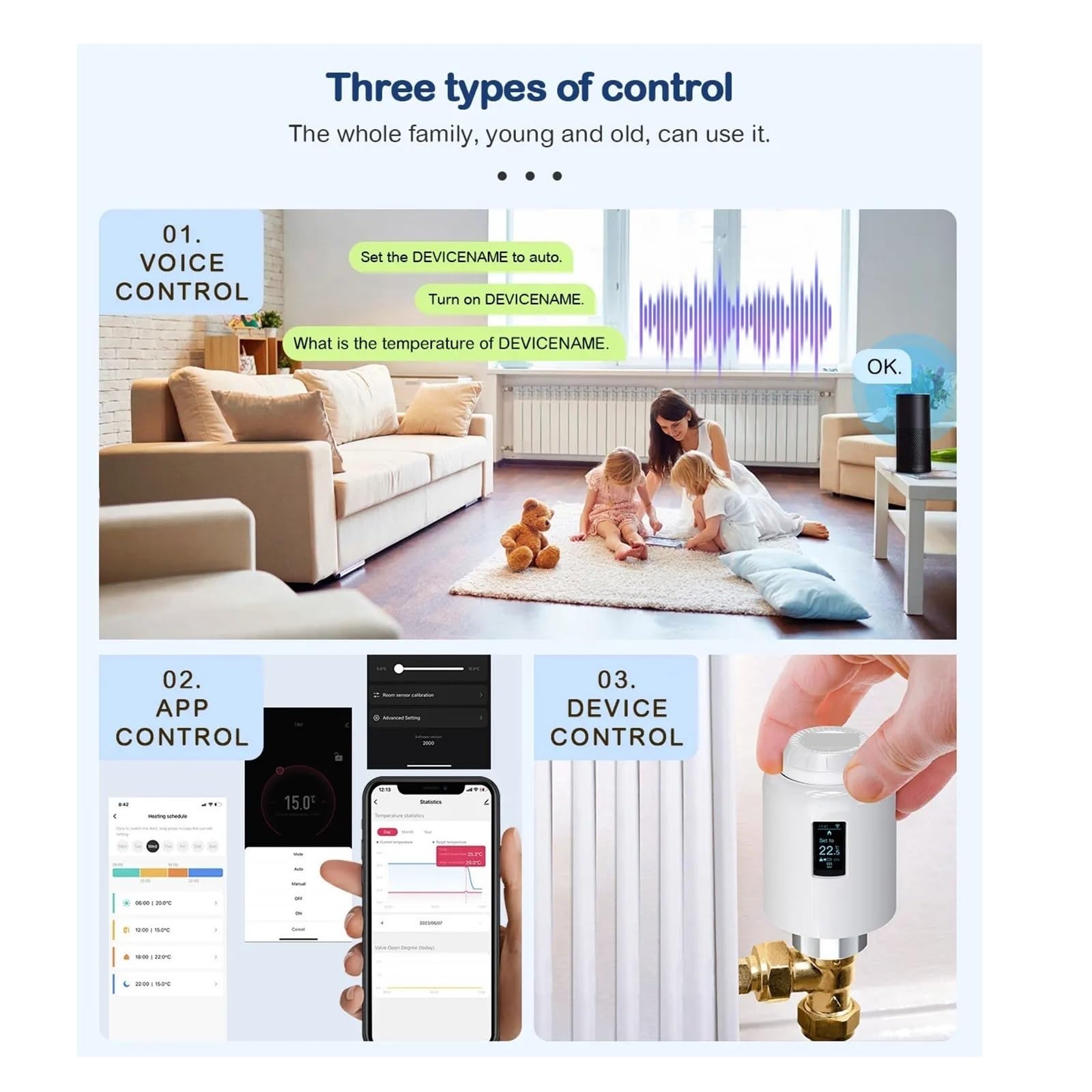 Zawór Termostatyczny TRV Tuya Z Bluetooth, Inteligentny Programowalny Siłownik, Domowy Regulator Temperatury, Obsługa Informacja O ZgodnośCi(OLED Screen)
