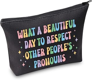 LGBT Gifts Human Rights Makeup Bag Gay Pride Stuff Equality Gift LGBTQ Zipper Makeup Bag (Beautiful Day CA)