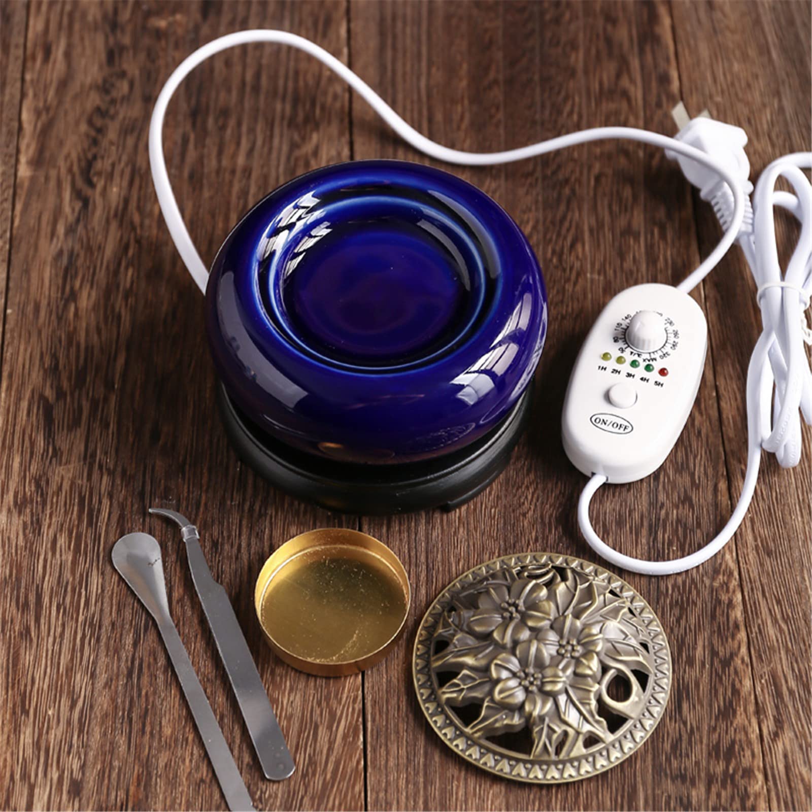 サウジアラビア伝統デザイン 香炉（バフール用ミニバーナー） Amazon.co.jp: タイマー付き電気香炉、セラミック香炉、乳香樹脂