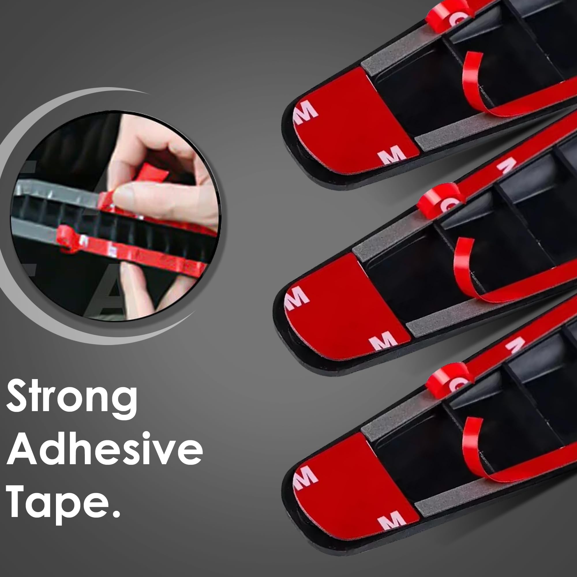 WHIPONE Car Bumper Scratch Guard Compatible for Maruti Wagon R, Strong & Durable Bumper Protector, Universal Fit for All Cars, PVC Material, (Set of 4, Black) - Image 6 thumbnail