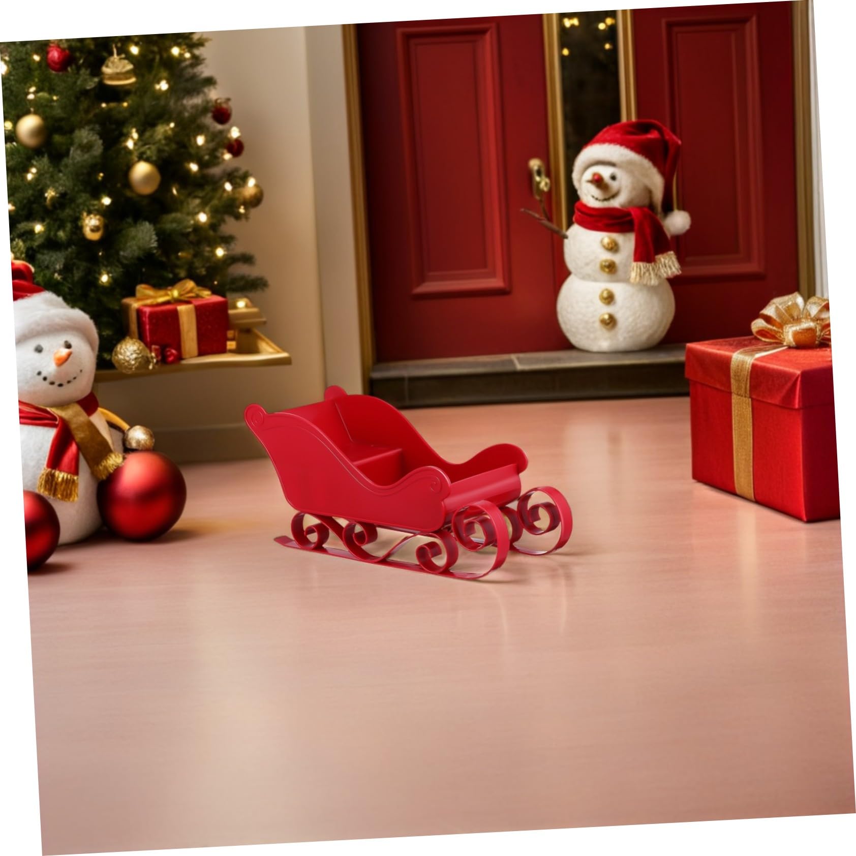 Cabilock 4stücke Teiliges Mini-schlitten-ornament Weihnachtsdeko Schlitten-tischdekoration für Party Snackschale aus Schlittenfigur für Weihnachtsbaum Deko für Weihnachtsfeier