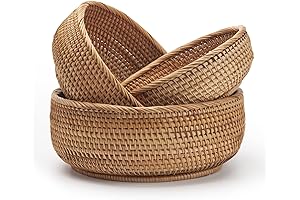 Rattan Cracker Basket Trio: Storage, Style, and Natural Charm