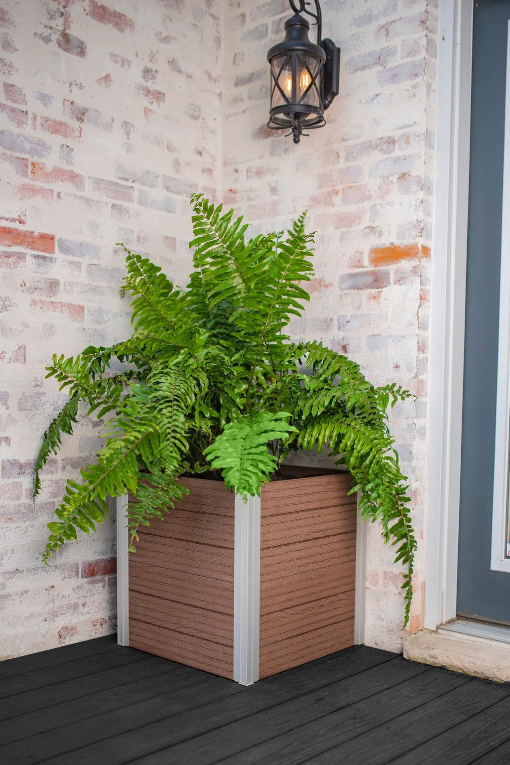 Amazon.com : Vita Urbana 22 inch Square Cube Planter, Embossed