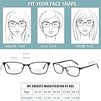 Vista 6 de Gafas de lectura bifocales pequeñas para mujer, con luz azul, lector de computadora, parte superior transparente, Cateye para mujer, gafas elegantes