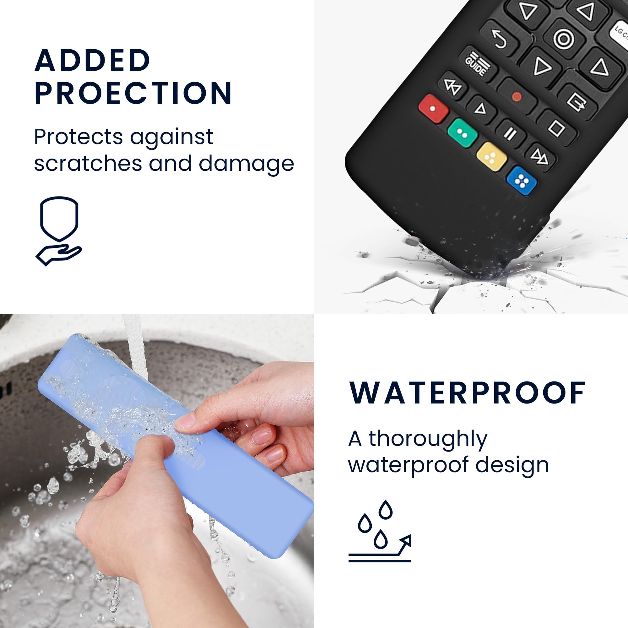 kwmobile Custodia Silicone Telecomando Compatibile con LG Smart TV AKB Cover - Guscio Protettivo Telecomando Antiscivolo - nero