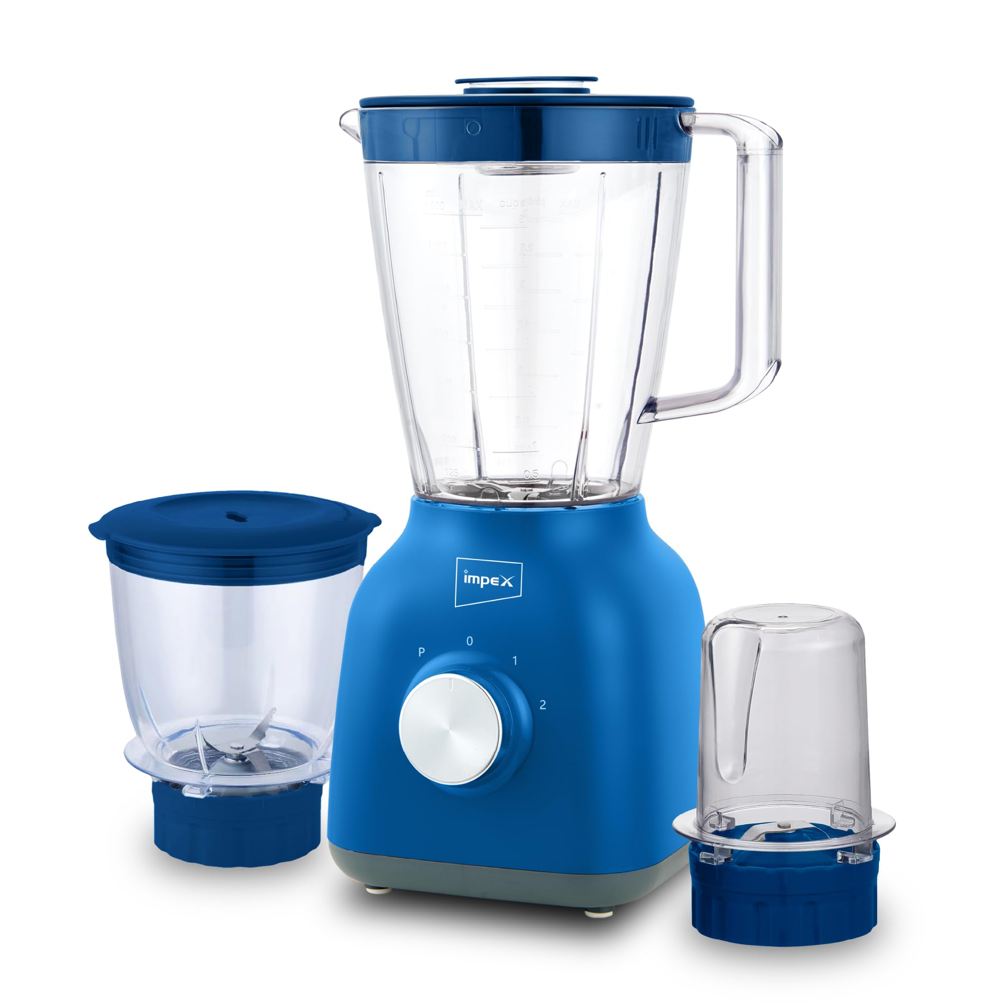 Impex BL 3503 350W 1.6 Litre 1600ml Blender Mixer Grinder with Mincer Mills Pulse rotation 2 Speed Control and Overheat Protection, 2 Years Warranty