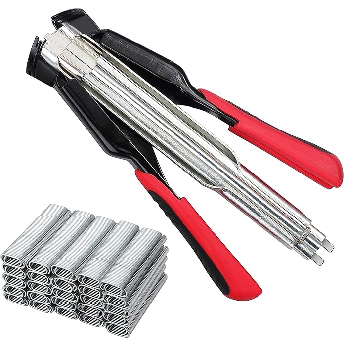 Buy Nisorpa Hog Ring Pliers Kit Fencing Manual Plier Staple Gun With