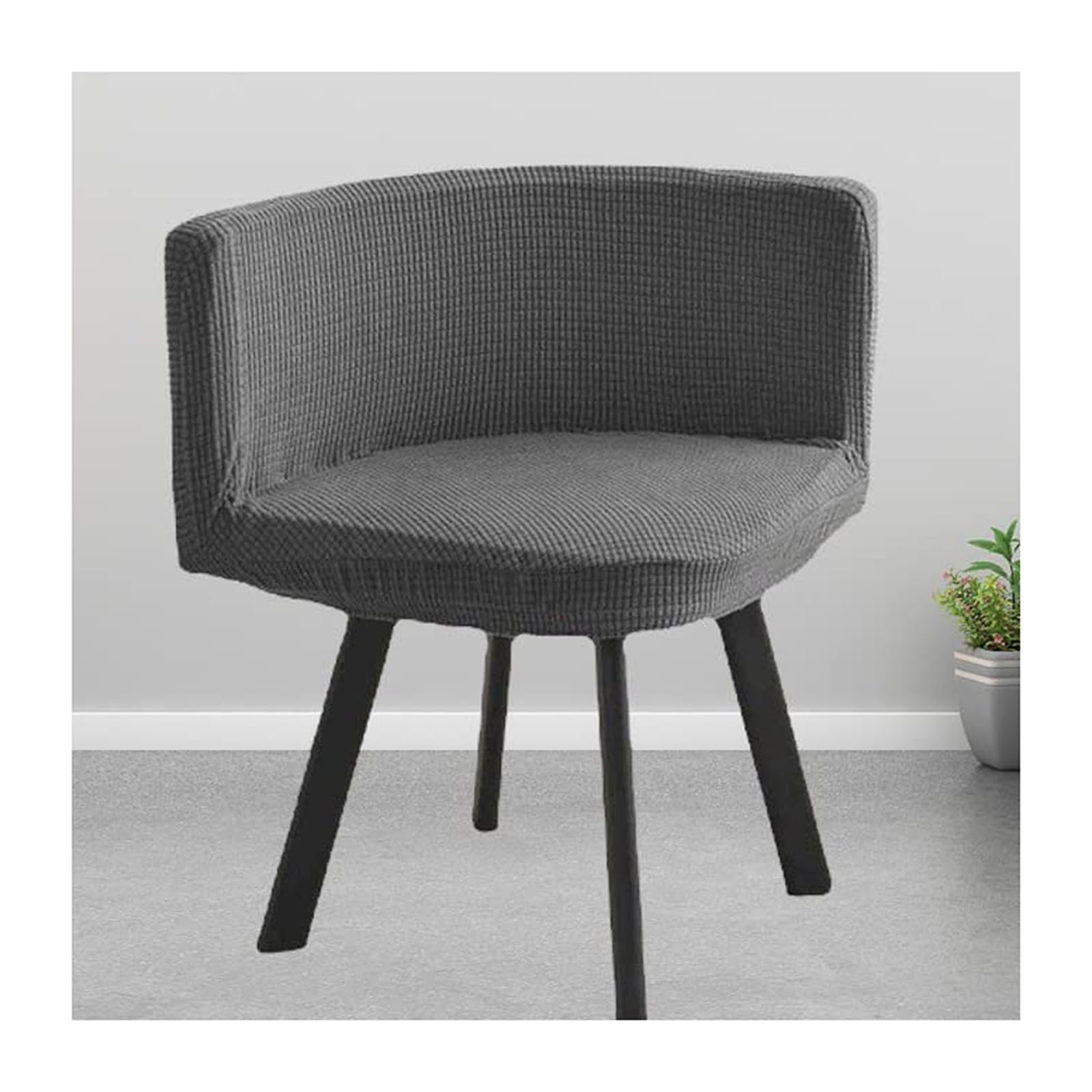 Scandian Triangu Stuhlhussen für Esszimmerstühle mit hoher Rückenlehne, dehnbar & waschbar, Schonbezüge, 4/2/1 Stück, perfekt für Küche und Esszimmer, Fell