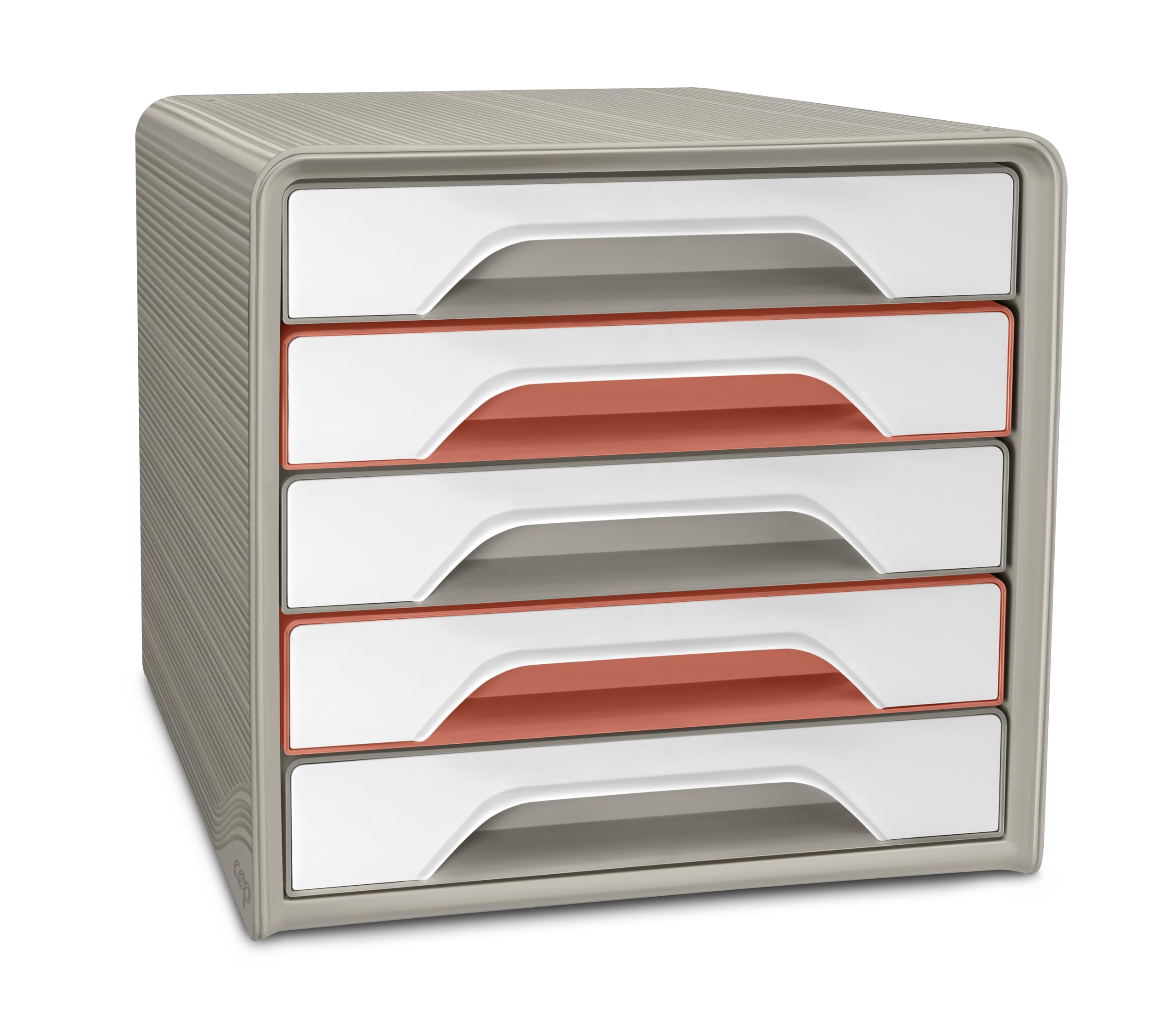 CED Cep Smoove Terranova 5 Drawer Organiser File Unit White Sand from B&Q