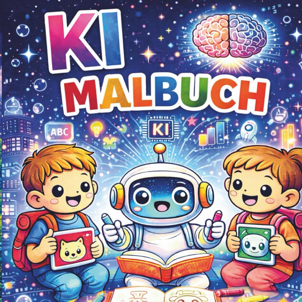 KI Malbuch für Kinder: Spaßige & lehrreiche KI-Abenteuer mit Robert, deinem KI-Freund