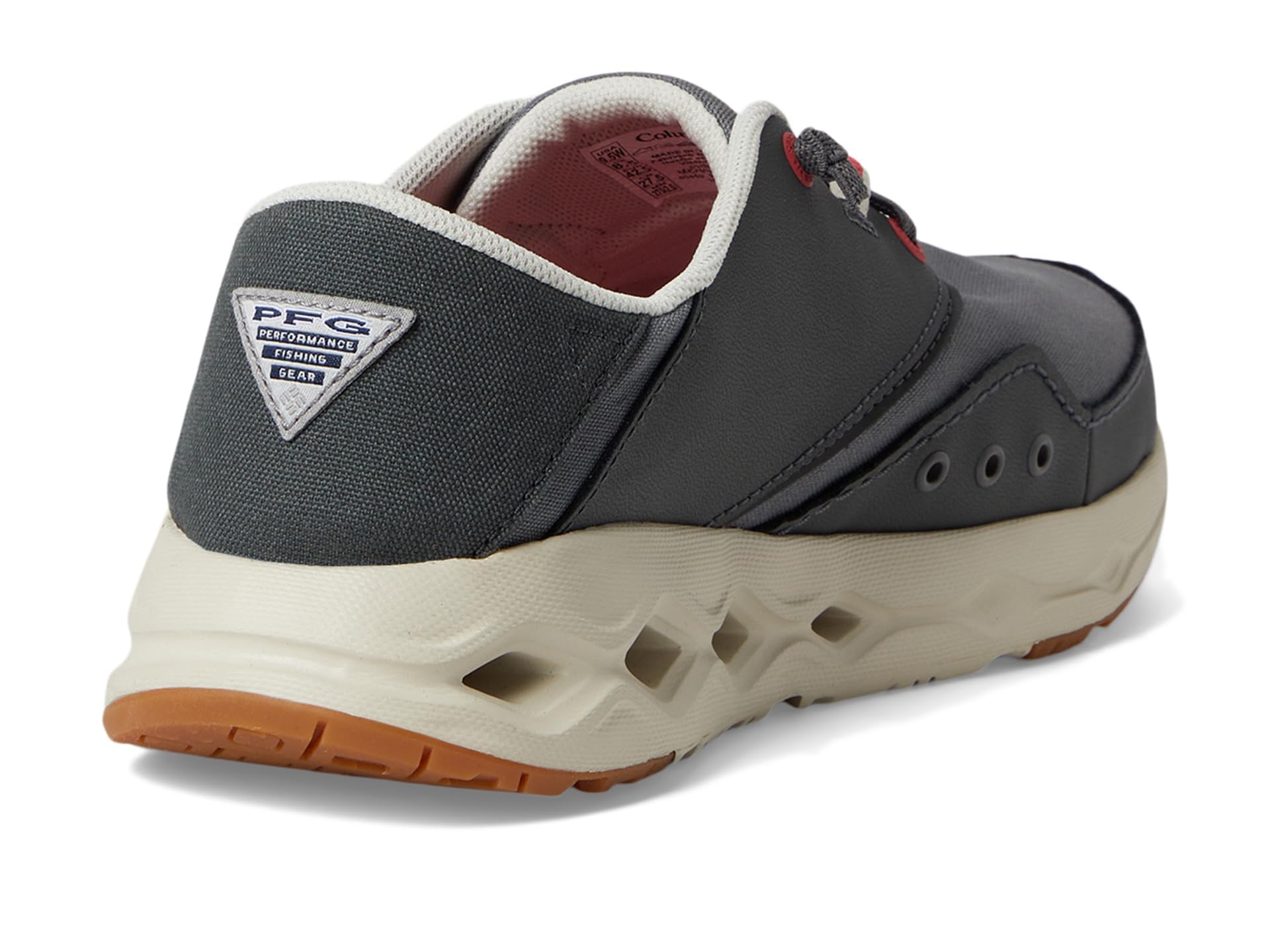 Columbia Mens Bahama X Relaxed, Grill/Sunset Red, 11.5 Wide
