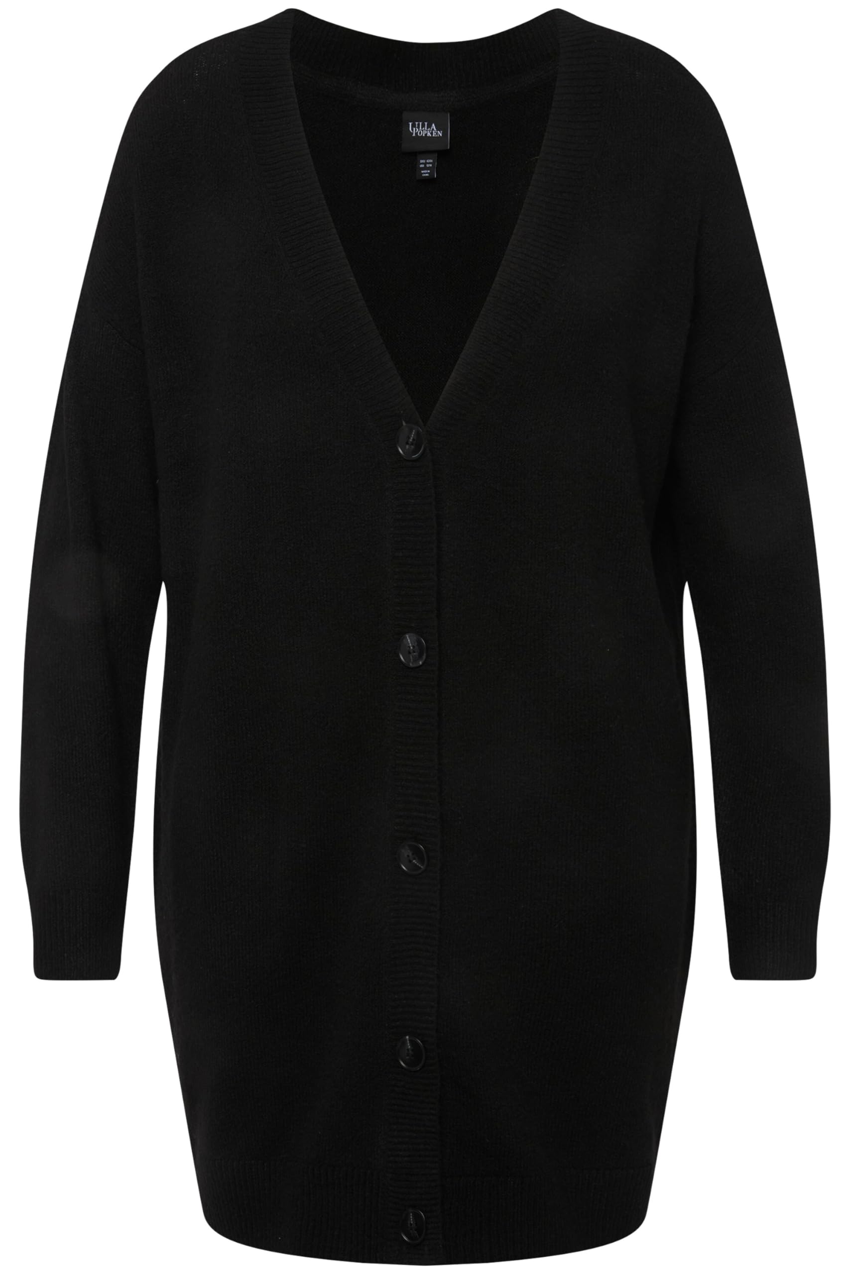 Ulla Popken Damen Strickjacke mit Knöpfen Strickjacke