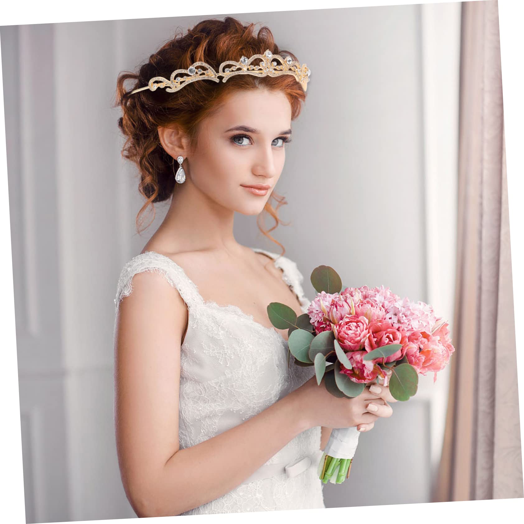 Beavorty 3 Piezas Tocados De Novia De Cumpleaños Para Mujer Tiara De Cristal De La Boda Tiaras Para Niñas Vintage Para Mujer Quinceañera Aleación De Zinc Perder Barroco Venda