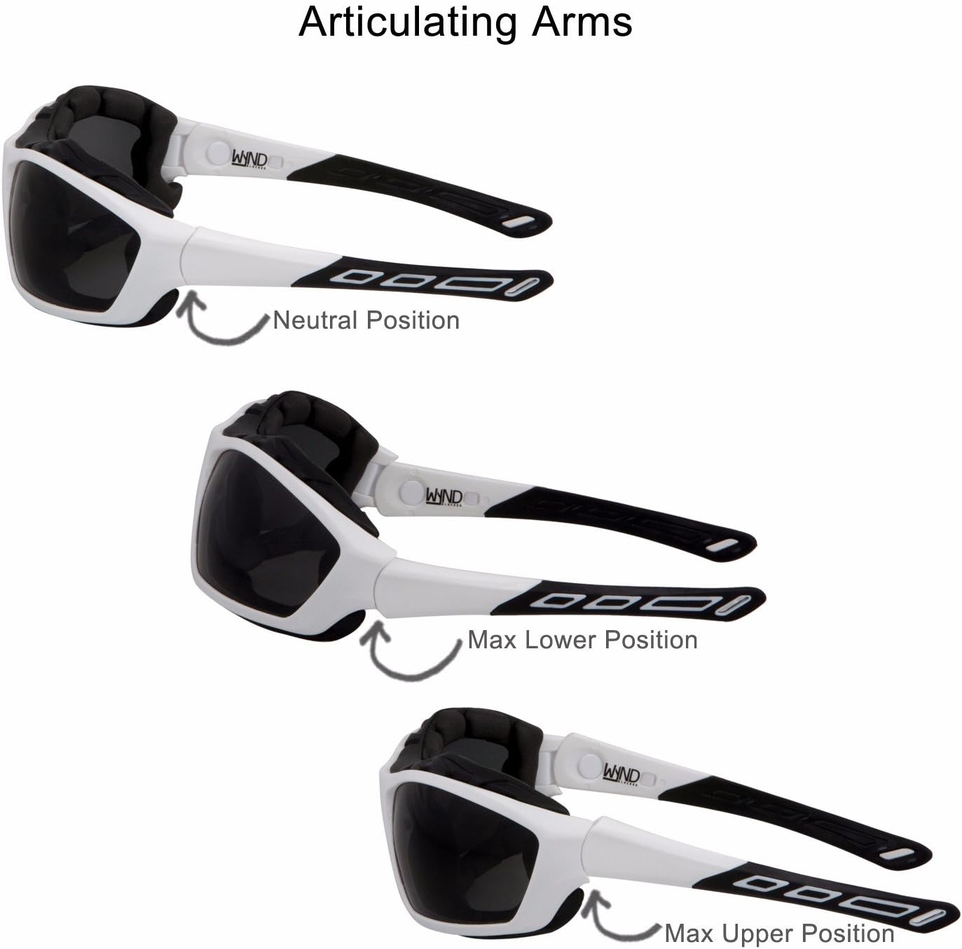 WYND Blocker Polarized Riding Sunglasses Extreme Sports Wrap Motorcycle Glasses - Image 3