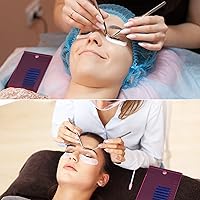 Vista 6 de Maitys Paleta de extensión de pestañas de cristal de tamaño más grande, bandeja de pestañas postizas de vidrio con pegamento adhesivo