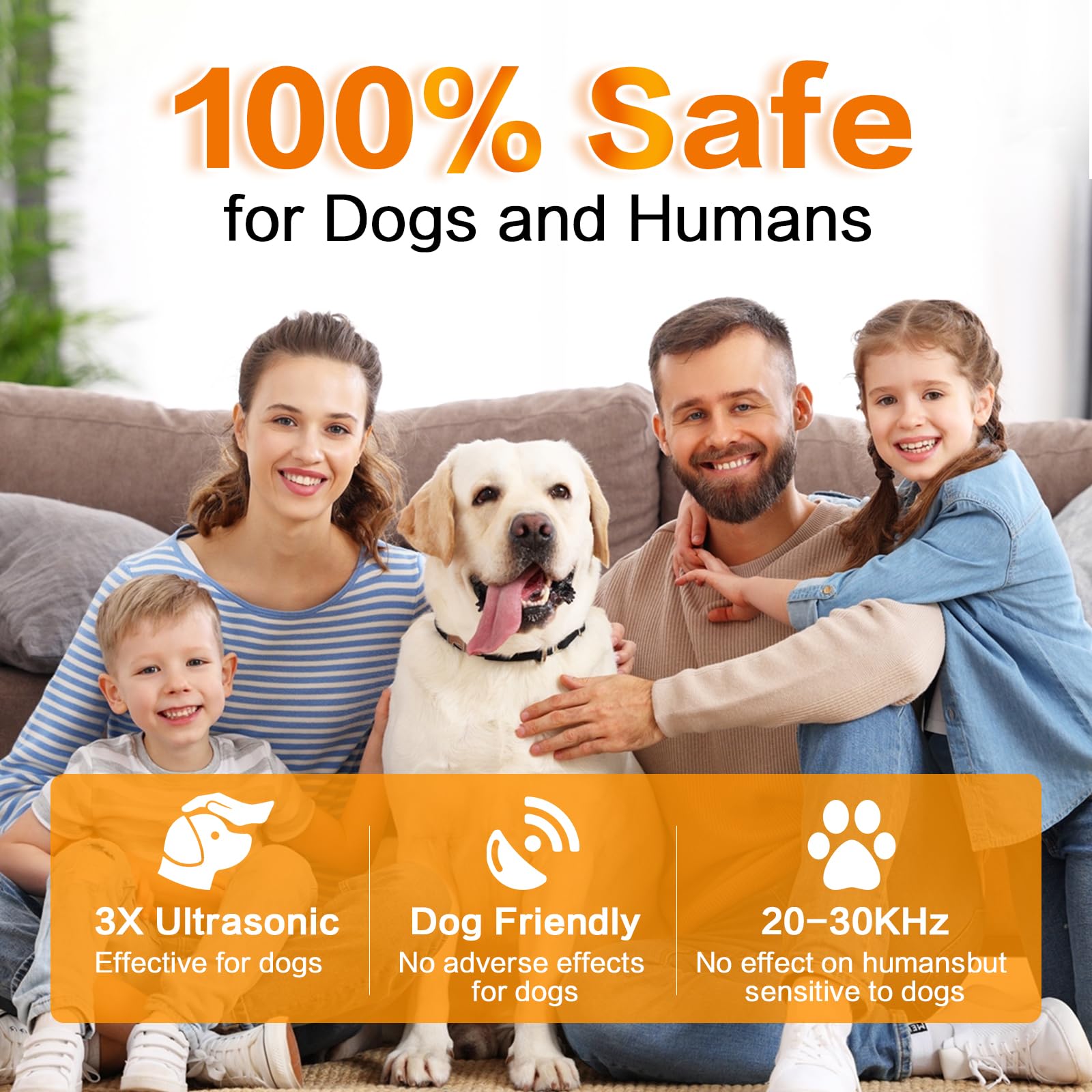 Antibell für Hunde - Ultraschall Anti Bell Gerät Hunde, Handheld Bellenstopper für Kleine & Große Hunde, Innen & Außenbereich, LED Anti Bellen Gerät, Hundebellen-Abschreckmittel für ein Ruhiges Zuhaus