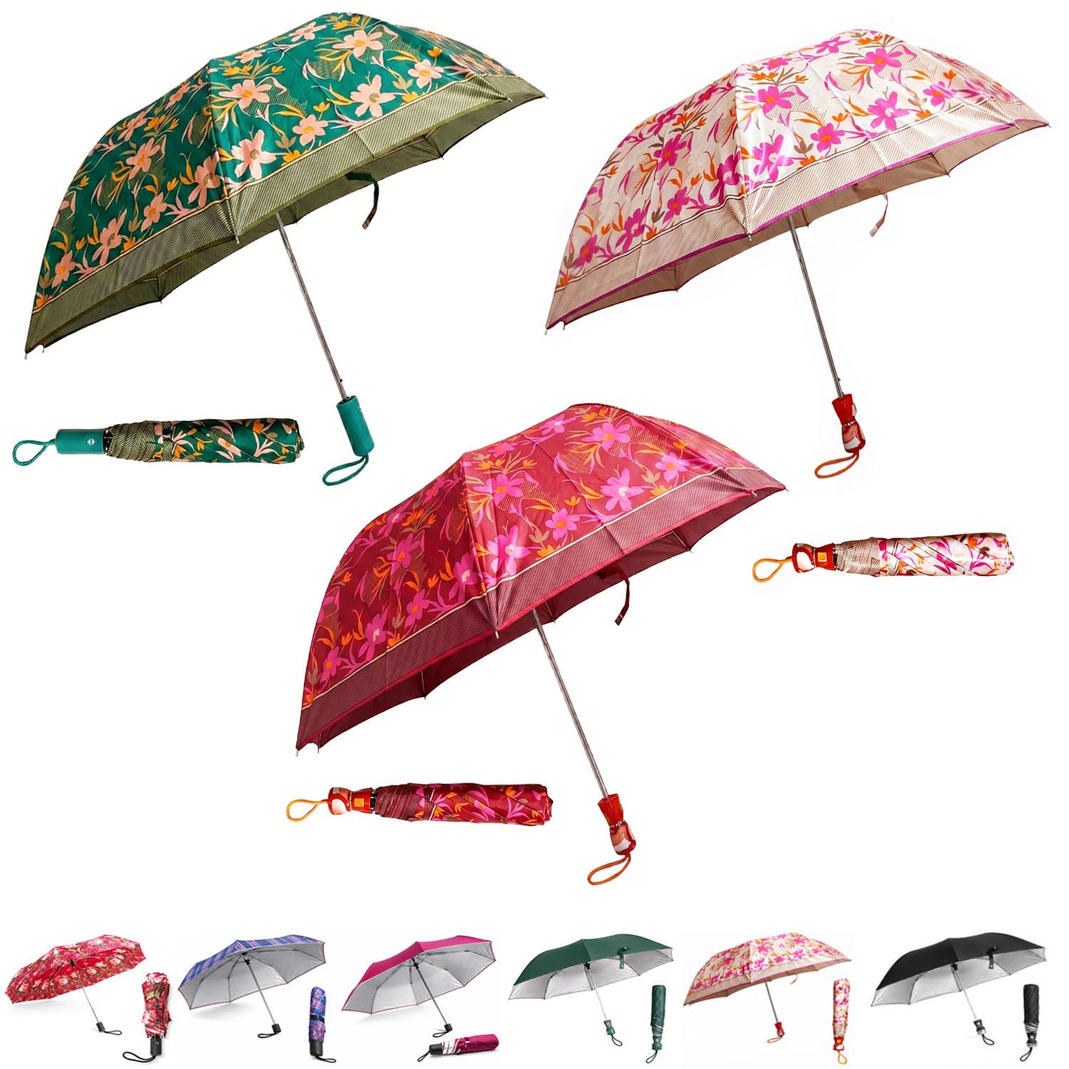 red wind Lightweight Folding Umbrellas for Men & Women | One-Touch Auto Open & Close | Compact Folding Design | Umbrellas for Rain, Sun, Travel, Office & Outdoors-picture-12