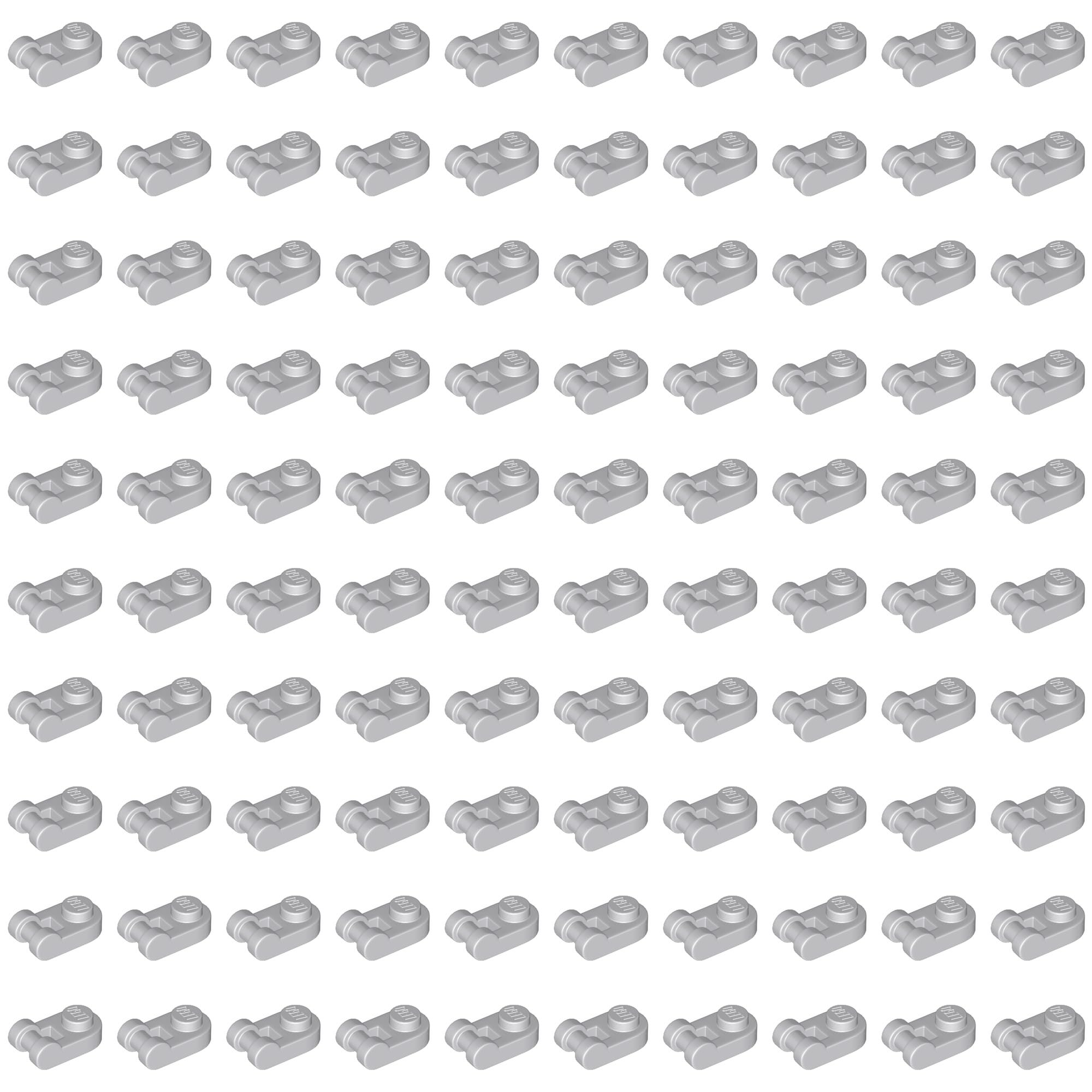 LEGO Plate, Round 1 x 1 with Bar Handle, Part 26047 (Light Bluish Gray, 10, Bricks) โ image 1