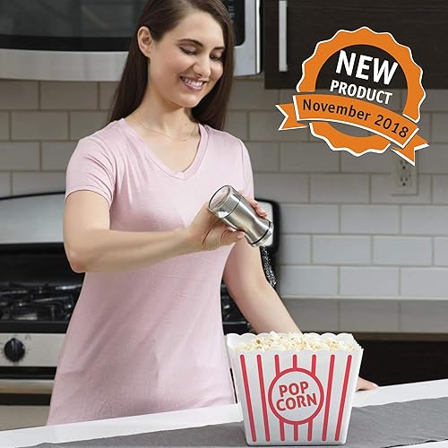 Miniatura 2 de Juego de saleros y pimenteros con agujeros ajustables para verter - blanco