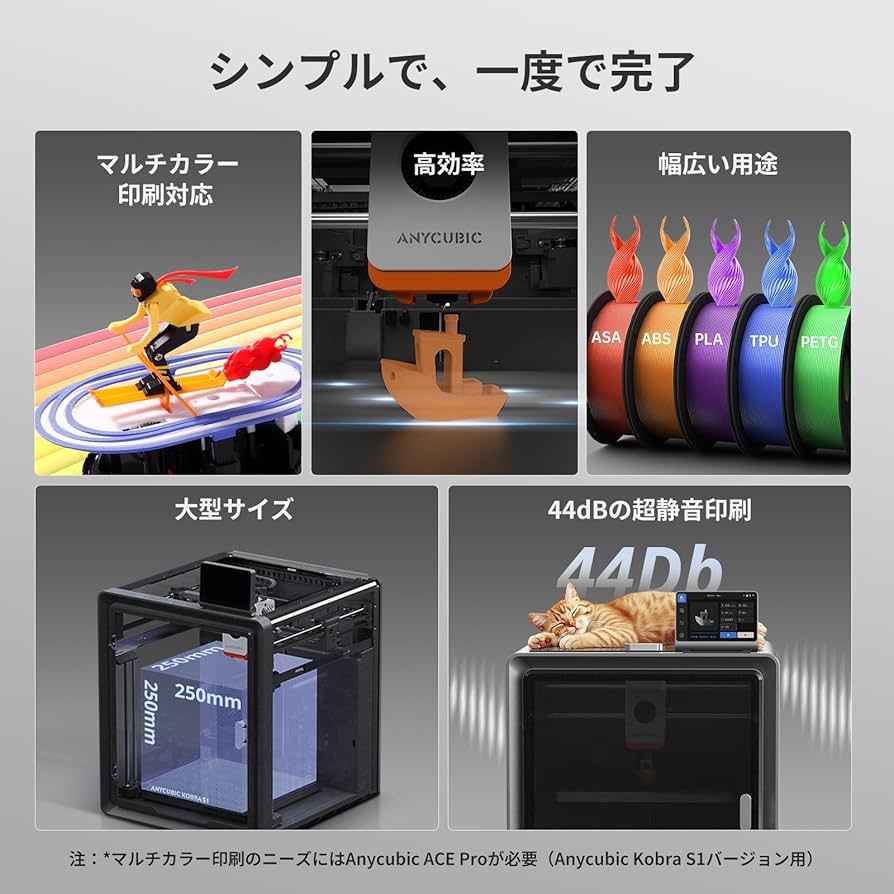 Anycubic ACE Pro ( Kobra S1用)3dプリンター 8色 Anycubic ACE Pro ( Kobra S1用)3dプリンター 8色