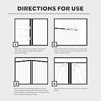 Vista 8 de Puerta mosquitera magnética manos libres, resistente, protector de malla de puerta de mosquitero autosellado, apto para mascotas y niños, hebilla