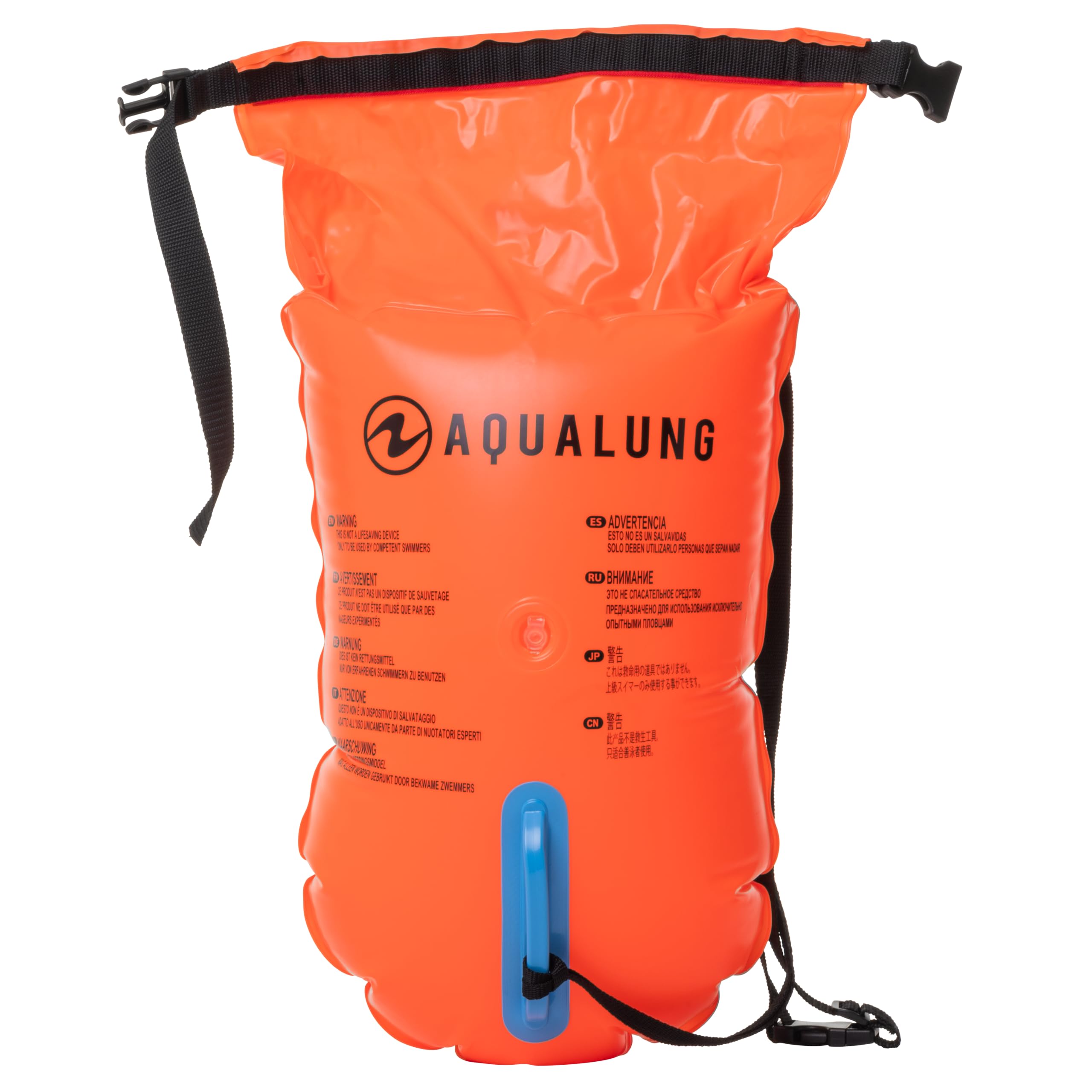 Aqualung iDry Bag - Aufblasbarer wasserdichter Beutel 15L mit Zugseil und Gürtel