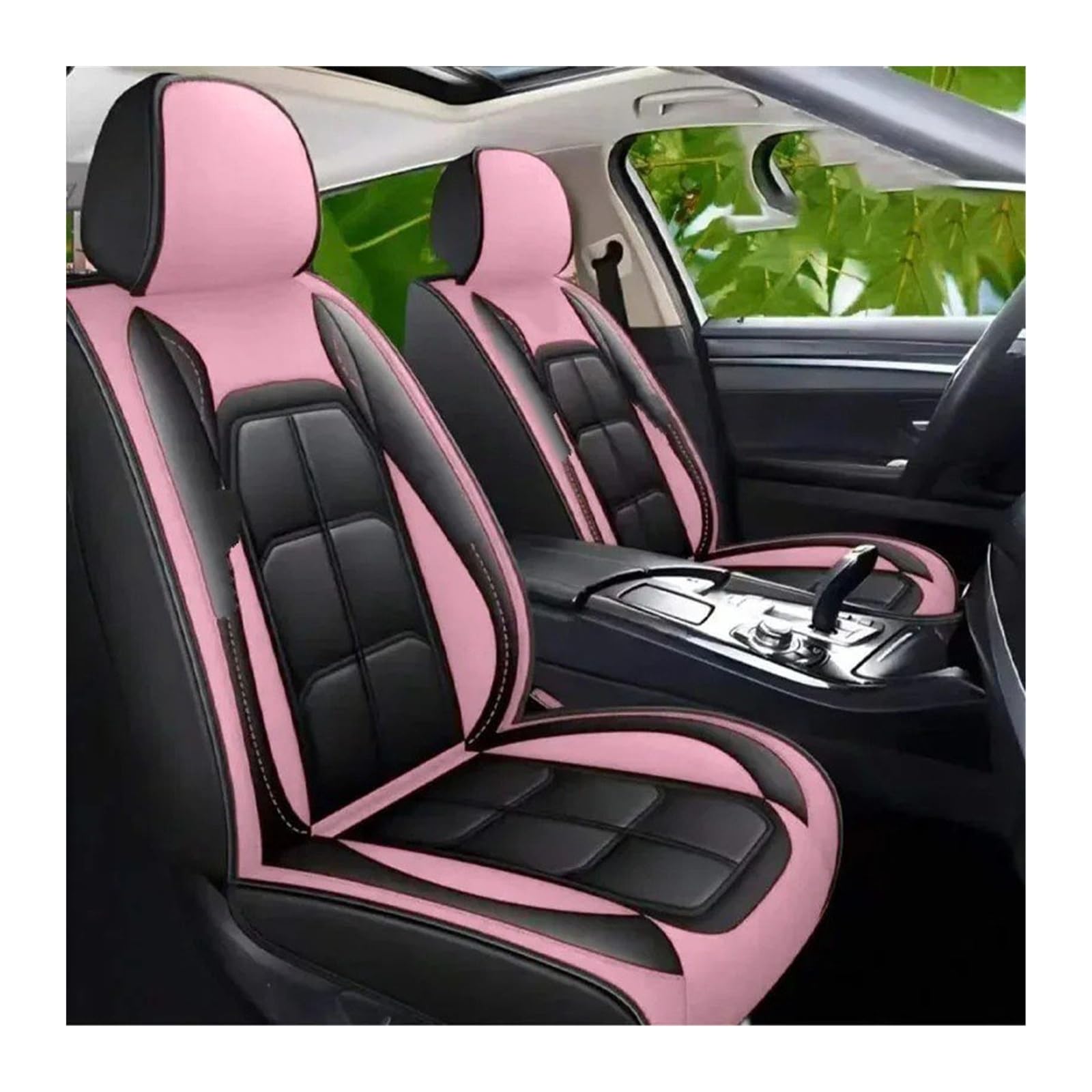 Coussin voiture pour protéger les sièges abîmés housse tout compris rose - 5