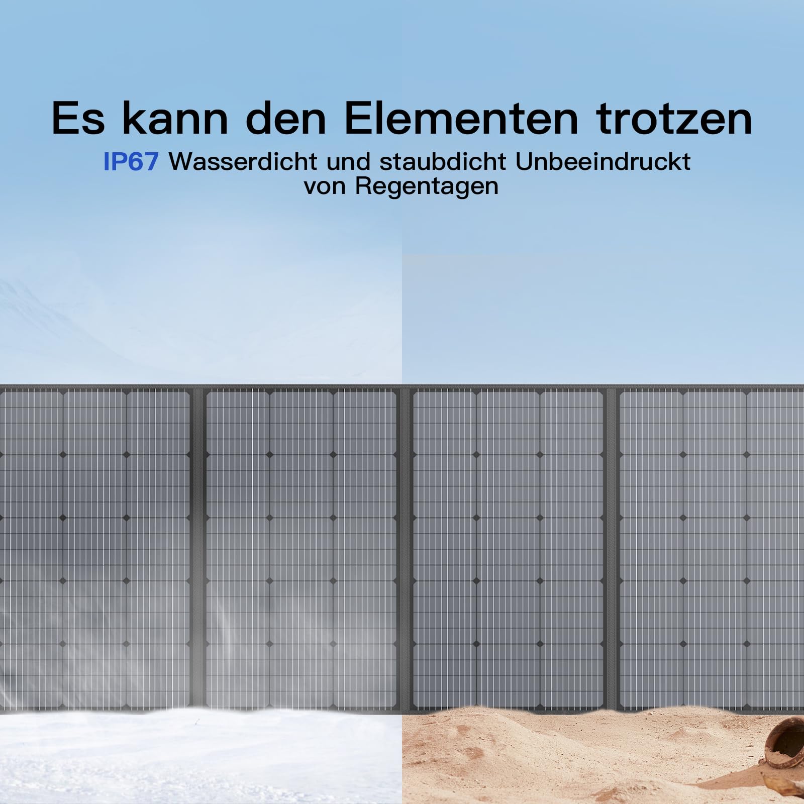 Przenośny panel słoneczny 400 W, 31 V, składany moduł solarny do powerbanku | Z regulowanym stojakiem, wodoszczelność IP67, do użytku na zewnątrz, na kemping, do kampera, ogrodu, na balkon