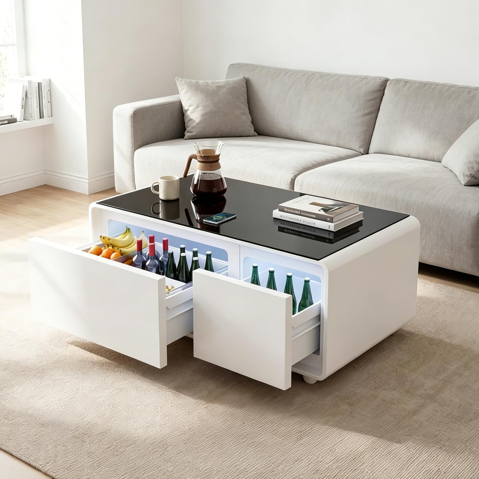 Amazon.com: Gagawin Smart Coffee Table with Fridge and Bluetooth